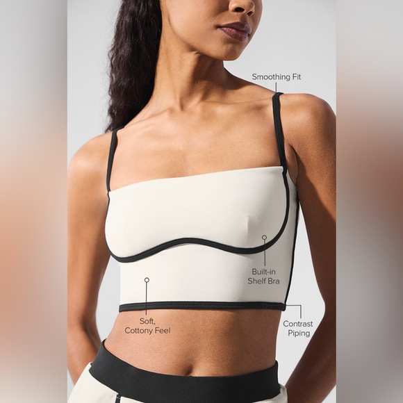 ALO YOGA Airbrush Streamlined SET Skirt And Bra Tank Top Medium Skirt Small 🖤🤍 - Picture 7 of 16